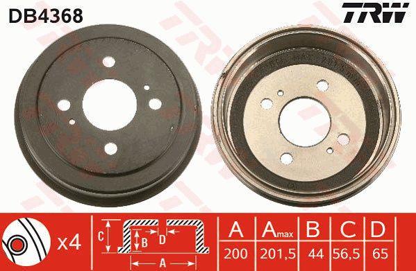 TRW DB4368 Brake drum DB4368: Buy near me at 2407.PL in Poland at an Affordable price!