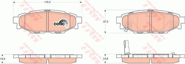 Bremsbelagsatz TRW COTEC TRW GDB3373