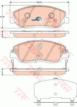 Klocki hamulcowe TRW COTEC, komplet TRW GDB3418