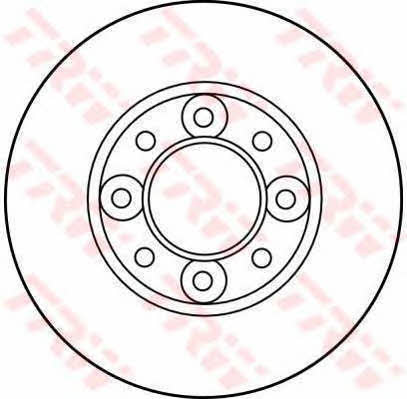 Unventilated front brake disc TRW DF1301