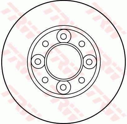 TRW DF1308 Unventilated front brake disc DF1308: Buy near me at 2407.PL in Poland at an Affordable price!