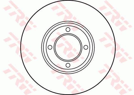 TRW DF1633 Unventilated front brake disc DF1633: Buy near me in Poland at 2407.PL - Good price!