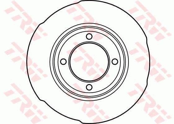 TRW DF1665 Unventilated front brake disc DF1665: Buy near me in Poland at 2407.PL - Good price!