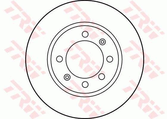 TRW DF1666 Rear brake disc, non-ventilated DF1666: Buy near me at 2407.PL in Poland at an Affordable price!