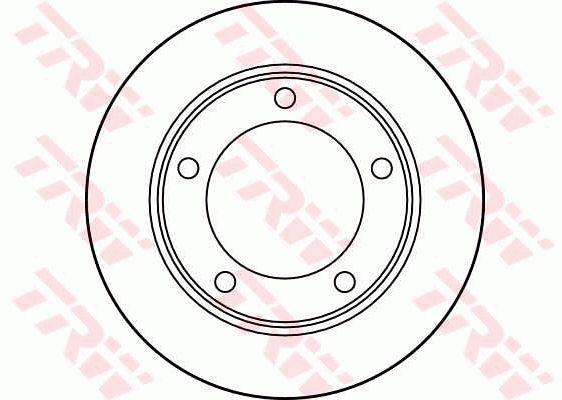 TRW DF1725 Unventilated front brake disc DF1725: Buy near me in Poland at 2407.PL - Good price!