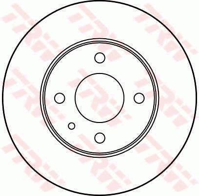 TRW DF1751 Unventilated front brake disc DF1751: Buy near me in Poland at 2407.PL - Good price!