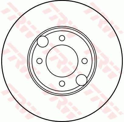 TRW DF1878 Rear brake disc, non-ventilated DF1878: Buy near me in Poland at 2407.PL - Good price!