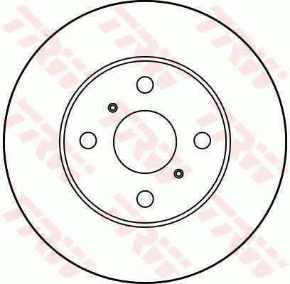 TRW DF1921 Unventilated front brake disc DF1921: Buy near me in Poland at 2407.PL - Good price!