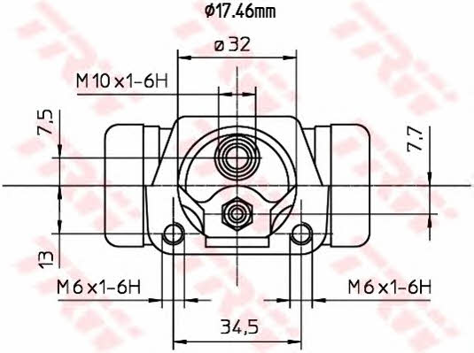 TRW BWC187 Cylinder hamulcowy, kołowy BWC187: Dobra cena w Polsce na 2407.PL - Kup Teraz!