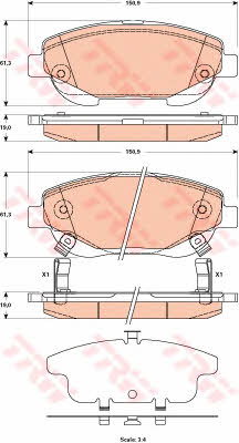 TRW GDB3518 TRW COTEC disc brake pads, set GDB3518: Buy near me in Poland at 2407.PL - Good price!