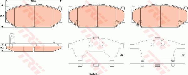 TRW GDB3522 TRW COTEC disc brake pads, set GDB3522: Buy near me at 2407.PL in Poland at an Affordable price!