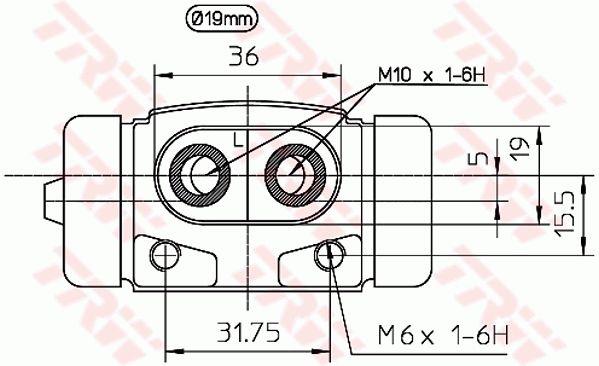 TRW BWD185 Цилиндр тормозной, колесный BWD185: Отличная цена - Купить в Польше на 2407.PL!