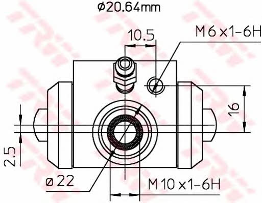 Cylinder hamulcowy, kołowy TRW BWF145A