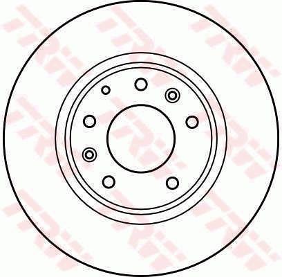 TRW DF4011 Front brake disc ventilated DF4011: Buy near me in Poland at 2407.PL - Good price!