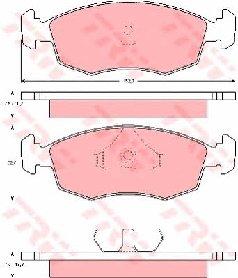 TRW GDB371 TRW COTEC disc brake pads, set GDB371: Buy near me in Poland at 2407.PL - Good price!