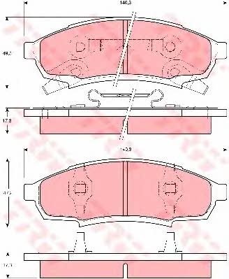 TRW GDB4014 TRW COTEC disc brake pads, set GDB4014: Buy near me at 2407.PL in Poland at an Affordable price!