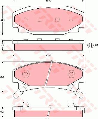 TRW GDB4037 Гальмівні колодки TRW COTEC, комплект GDB4037: Приваблива ціна - Купити у Польщі на 2407.PL!