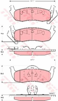 TRW COTEC disc brake pads, set TRW GDB4137