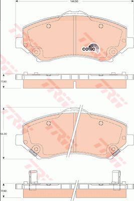 TRW GDB4144 TRW COTEC disc brake pads, set GDB4144: Buy near me in Poland at 2407.PL - Good price!