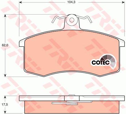 TRW GDB469 TRW COTEC disc brake pads, set GDB469: Buy near me at 2407.PL in Poland at an Affordable price!