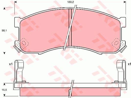 TRW GDB1037 TRW COTEC disc brake pads, set GDB1037: Buy near me in Poland at 2407.PL - Good price!