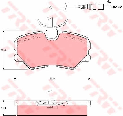 TRW GDB1039 TRW COTEC disc brake pads, set GDB1039: Buy near me in Poland at 2407.PL - Good price!