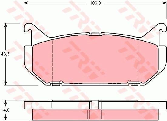 TRW GDB1140 TRW COTEC disc brake pads, set GDB1140: Buy near me in Poland at 2407.PL - Good price!