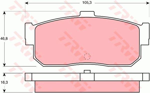 TRW GDB1172 TRW COTEC disc brake pads, set GDB1172: Buy near me in Poland at 2407.PL - Good price!