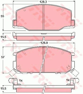 TRW GDB1190 TRW COTEC disc brake pads, set GDB1190: Buy near me in Poland at 2407.PL - Good price!