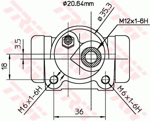 TRW BWF171 Cylinder hamulcowy, kołowy BWF171: Dobra cena w Polsce na 2407.PL - Kup Teraz!