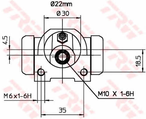 TRW BWF253 Wheel Brake Cylinder BWF253: Buy near me in Poland at 2407.PL - Good price!