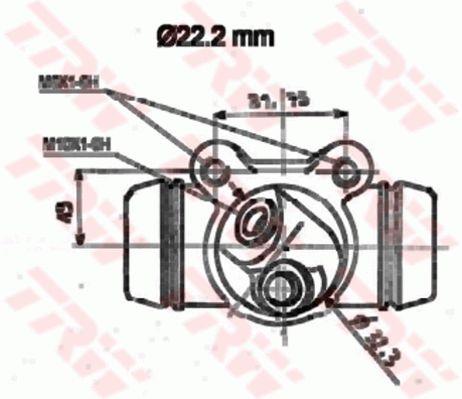 TRW BWH137 Wheel Brake Cylinder BWH137: Buy near me in Poland at 2407.PL - Good price!
