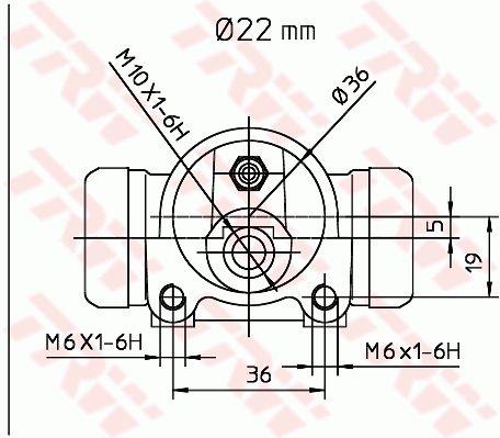 TRW BWH168 Wheel Brake Cylinder BWH168: Buy near me in Poland at 2407.PL - Good price!