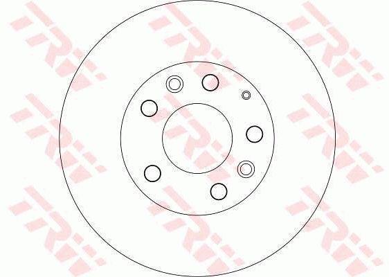 Front brake disc ventilated TRW DF4386