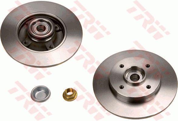 TRW DF4452BS Rear brake disc, non-ventilated DF4452BS: Buy near me in Poland at 2407.PL - Good price!