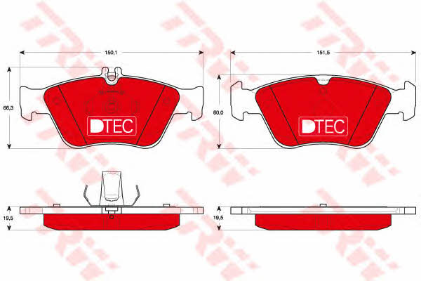 TRW GDB1205DTE Brake Pad Set, disc brake GDB1205DTE: Buy near me in Poland at 2407.PL - Good price!