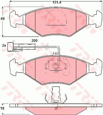 TRW GDB1340 TRW COTEC disc brake pads, set GDB1340: Buy near me in Poland at 2407.PL - Good price!