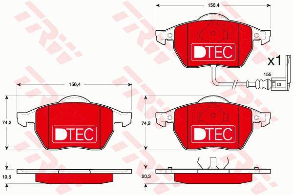 TRW GDB1403DTE Brake Pad Set, disc brake GDB1403DTE: Buy near me in Poland at 2407.PL - Good price!