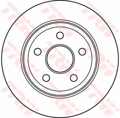 TRW DF4914S Rear brake disc, non-ventilated DF4914S: Buy near me in Poland at 2407.PL - Good price!