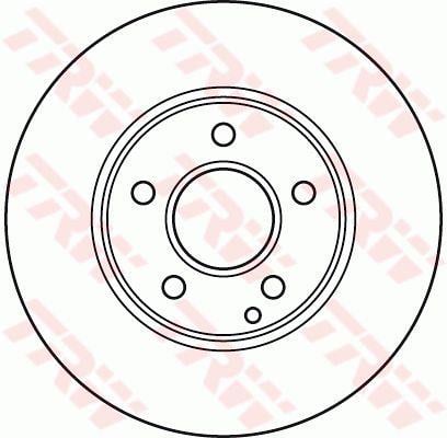 TRW DF4947 Front brake disc ventilated DF4947: Buy near me in Poland at 2407.PL - Good price!