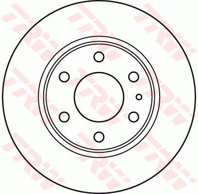 TRW DF4988S Rear brake disc, non-ventilated DF4988S: Buy near me in Poland at 2407.PL - Good price!