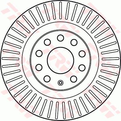 TRW DF6005 Rear ventilated brake disc DF6005: Buy near me in Poland at 2407.PL - Good price!