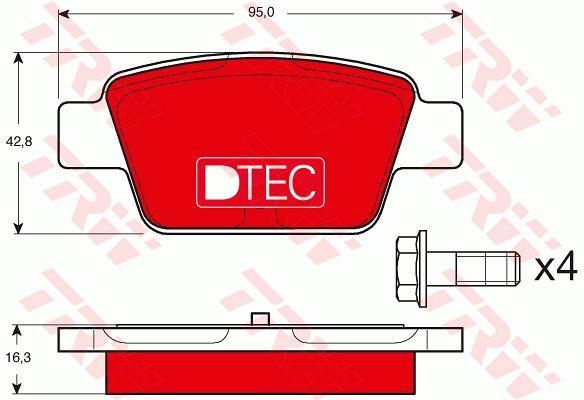 TRW GDB1485DTE Тормозные колодки дисковые, комплект GDB1485DTE: Отличная цена - Купить в Польше на 2407.PL!