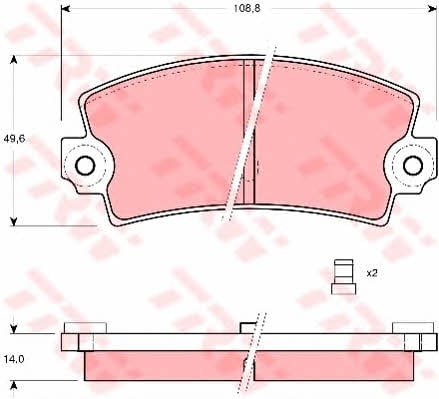 TRW GDB149 TRW COTEC disc brake pads, set GDB149: Buy near me at 2407.PL in Poland at an Affordable price!