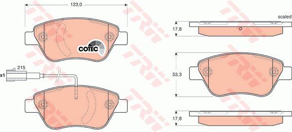 TRW GDB1654 TRW COTEC disc brake pads, set GDB1654: Buy near me in Poland at 2407.PL - Good price!