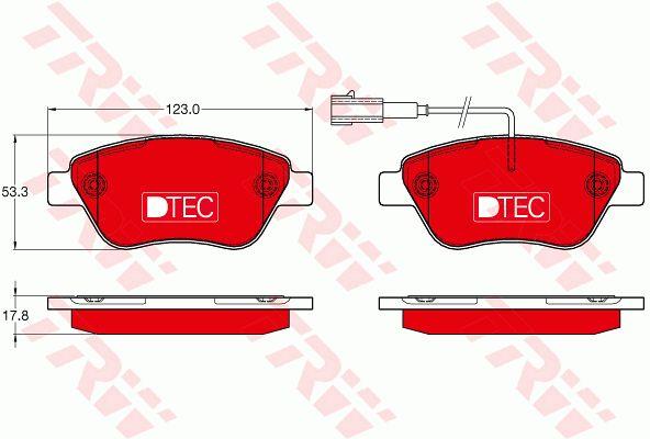 TRW GDB1654DTE Гальмівні колодки, комплект GDB1654DTE: Приваблива ціна - Купити у Польщі на 2407.PL!