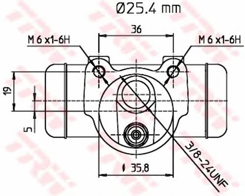 Cylinder hamulcowy, kołowy TRW BWL117