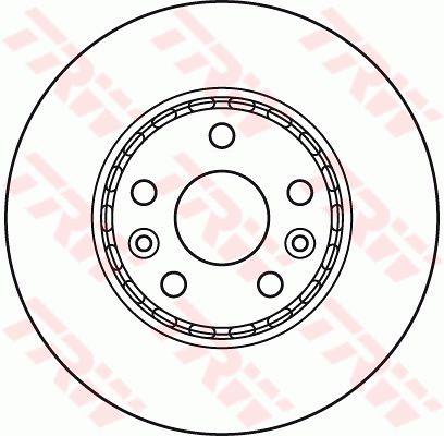 TRW Front brake disc ventilated – price 149 PLN