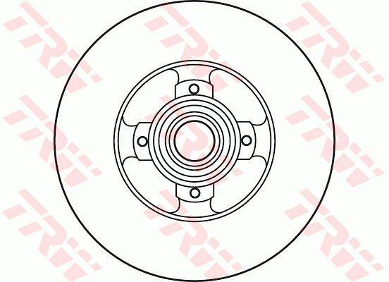 TRW DF6128BS Rear brake disc, non-ventilated DF6128BS: Buy near me in Poland at 2407.PL - Good price!
