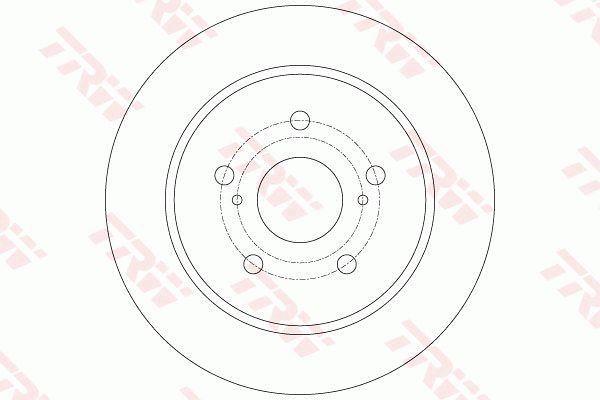 TRW DF6173 Rear brake disc, non-ventilated DF6173: Buy near me at 2407.PL in Poland at an Affordable price!